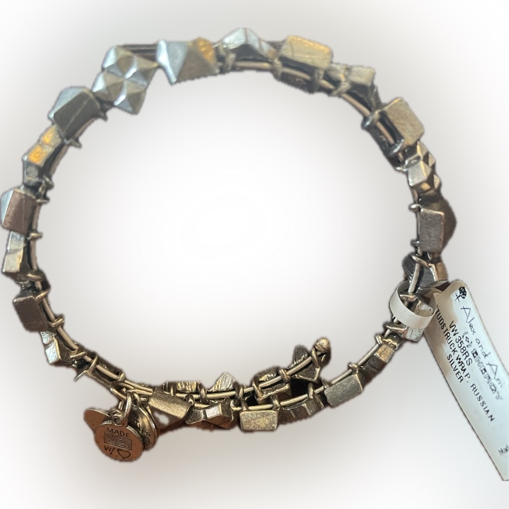 Alex and Ani Silver Studded Wrap Bracelet